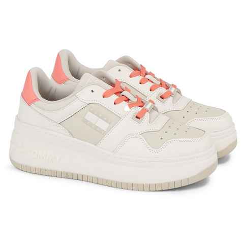 Tommy Jeans TJW RETRO BASKET FLATFORM MIX Keilsneaker in nachhaltiger Verarbeitung, Freizeitschuh, Halbschuh, Schnürschuh