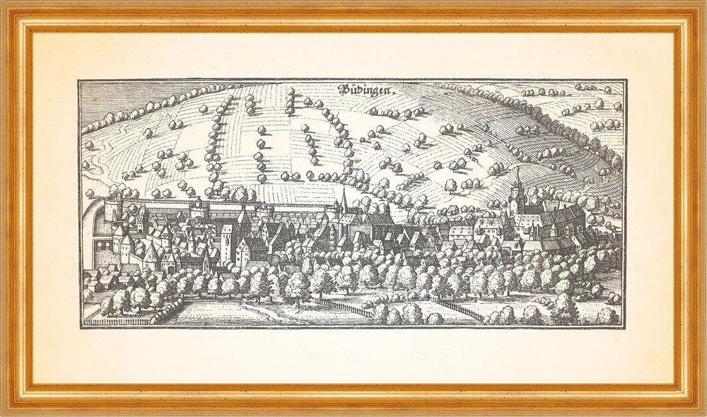 Kunstdruck Büdingen Modellbaumuseum Hexenturm Marienkirche Pfingsten Merian 0116