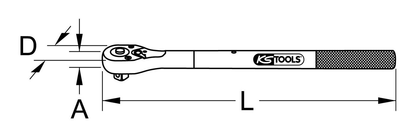 Thumbnail - KS Tools Ratsche, Edelstahl 1/2" Umschaltknarre