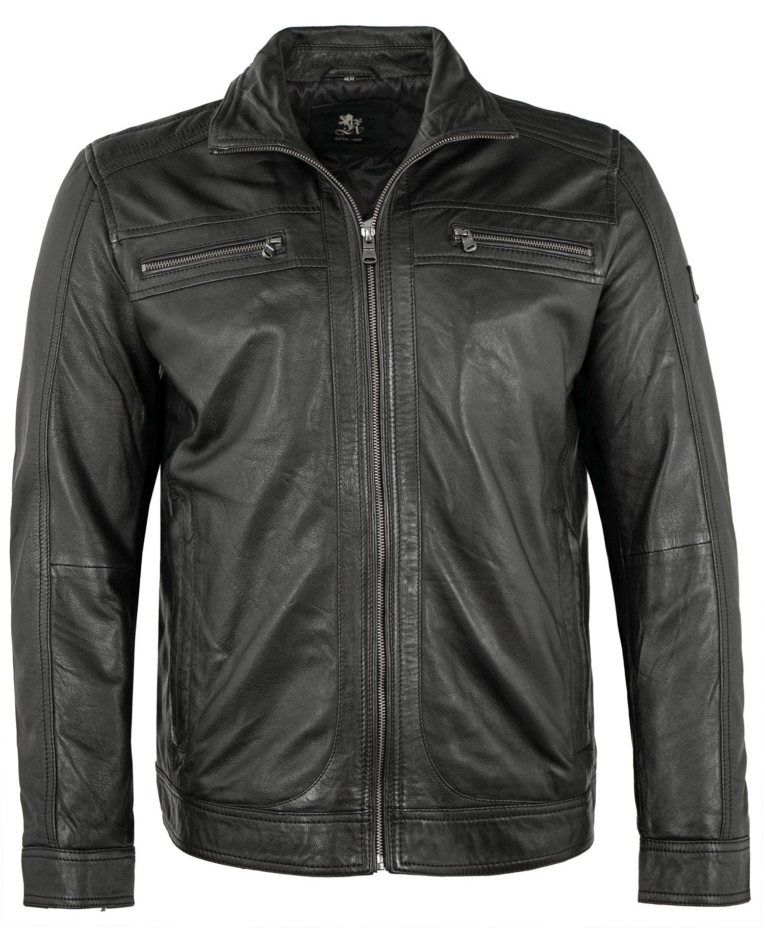 Otto Kern Lederjacke OK-105 Echtleder Herren Lederjacke Lammnappa schwarz günstig online kaufen