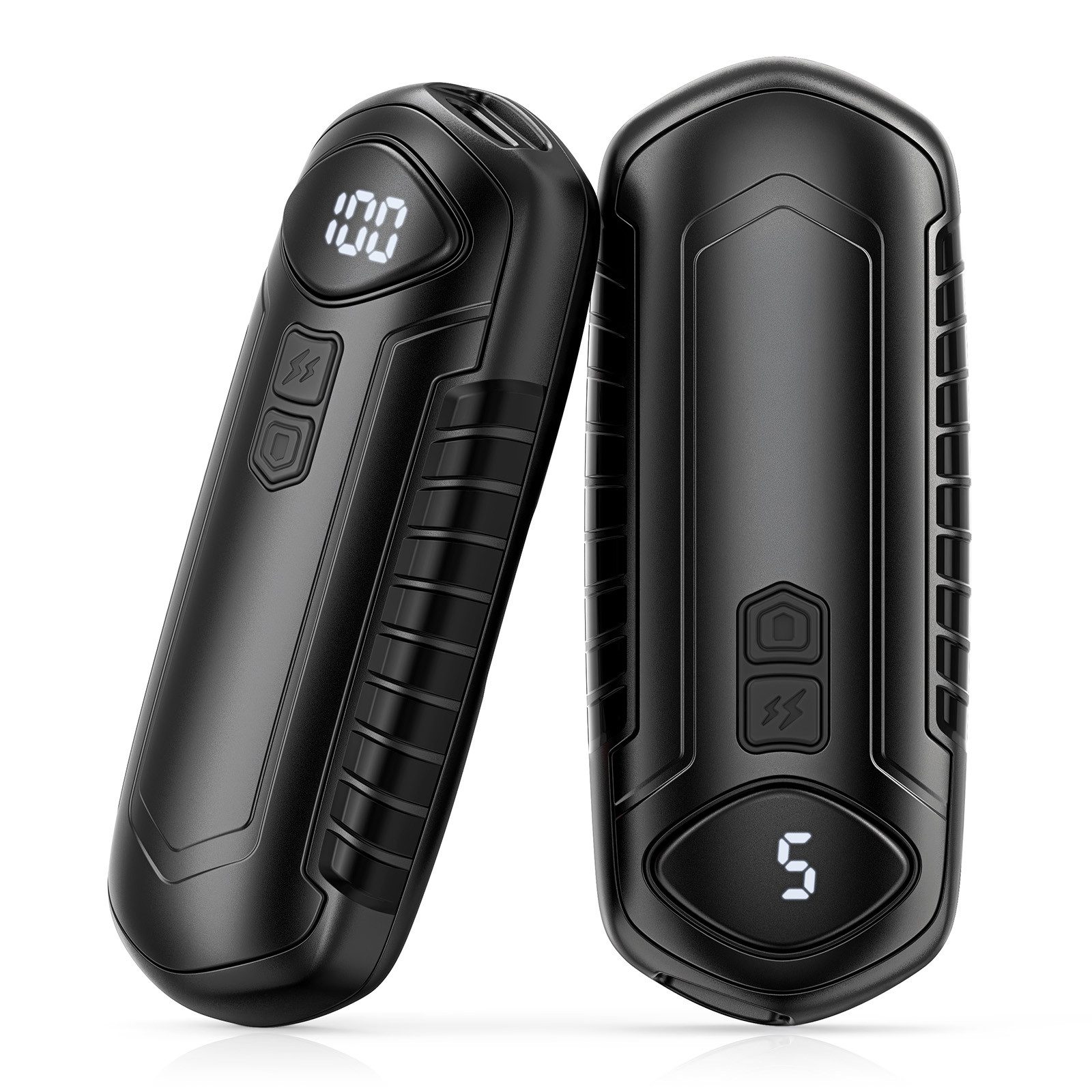 BBG Handwärmer Wiederaufladbare Handwärmer 2er Set – 3000mAh Akku, 5 Heizstufen, Temperaturkontrolle, Turbo-Heizstufe & LED-Anzeige, Perfekt für Kälte, Büro und Outdoor-Aktivitäten