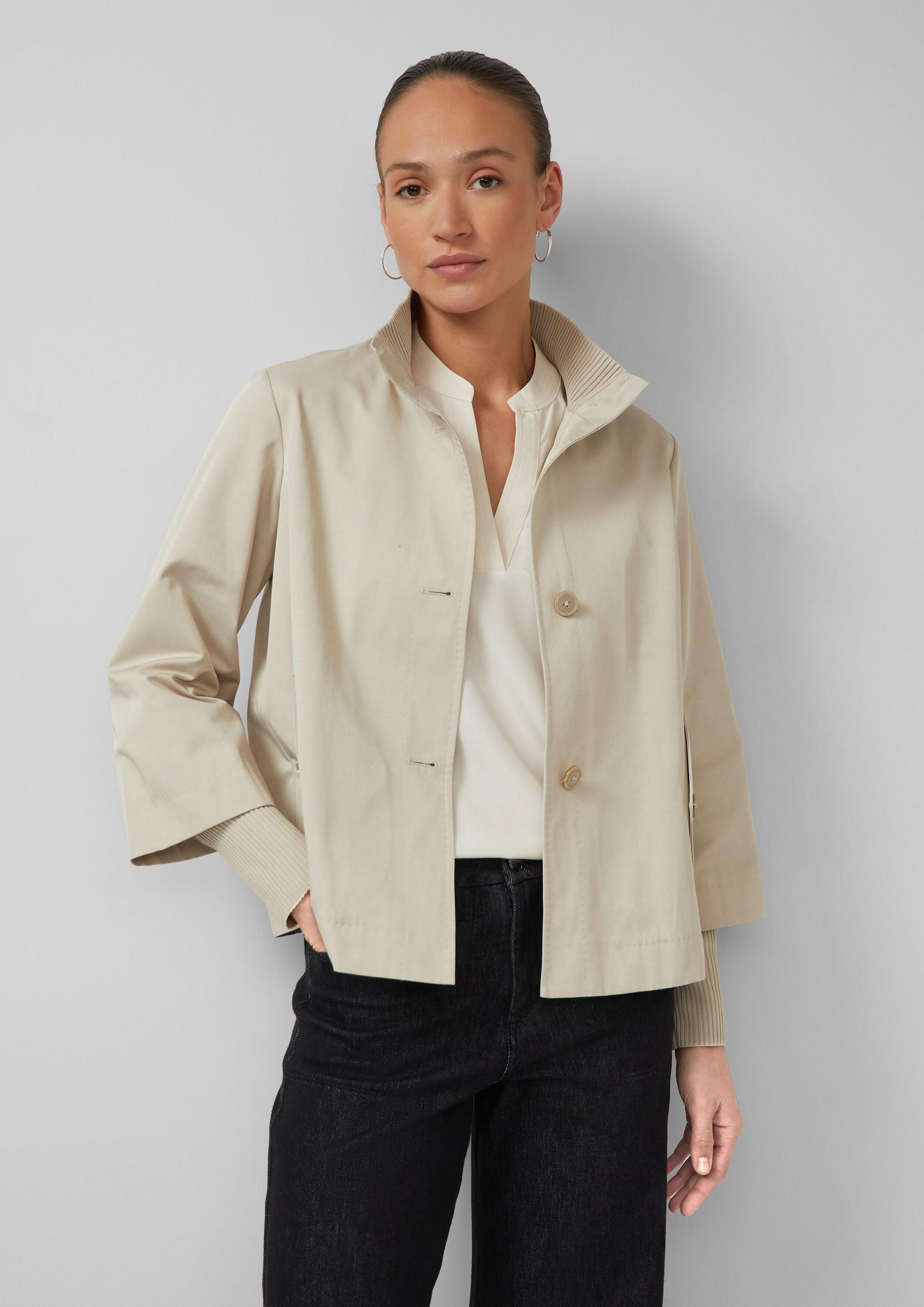 s.Oliver Funktionsjacke Outdoor-Jacke Jacke im Relaxed Fit mit Rippbündchen-Details