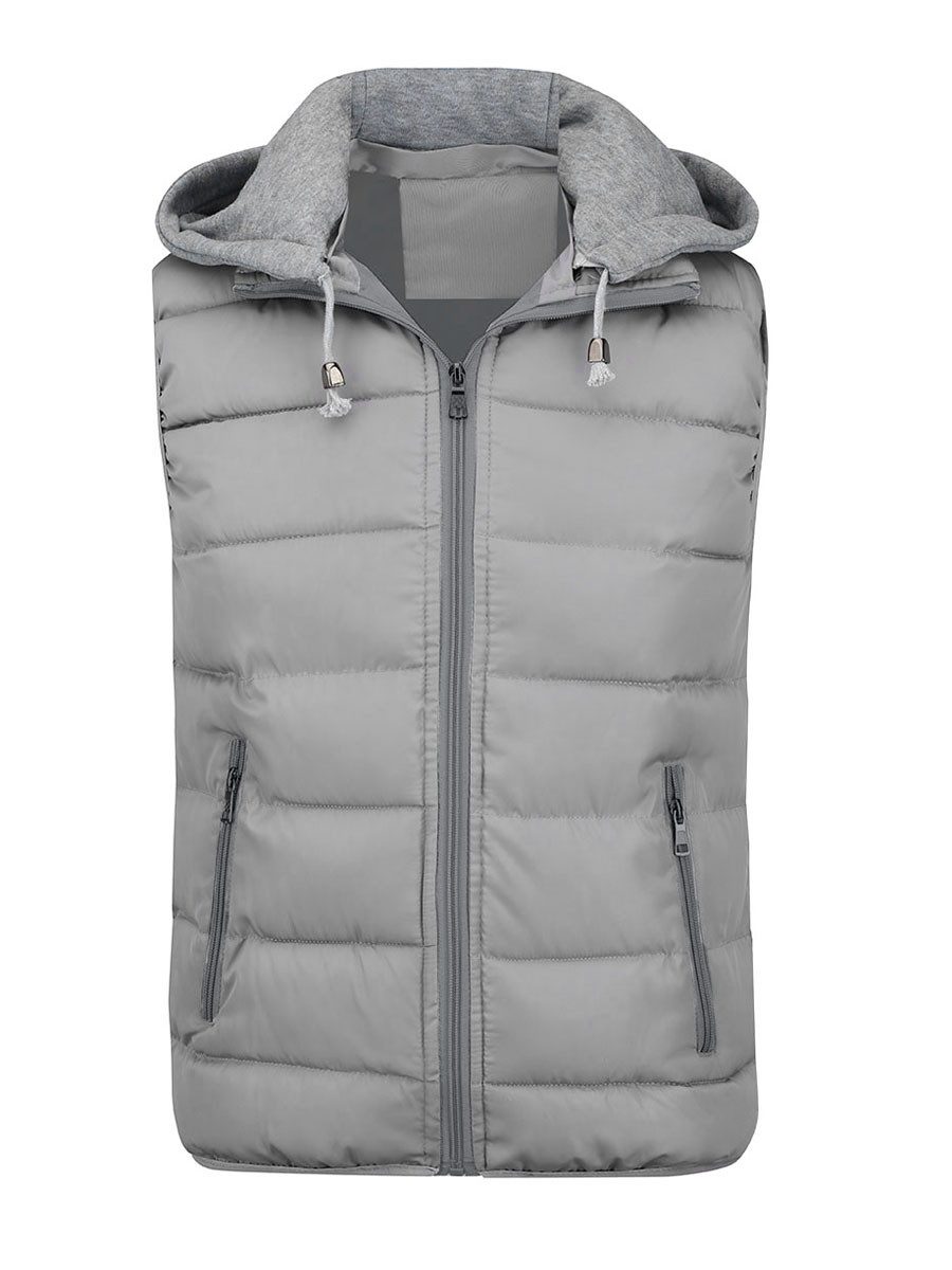 YOUTHUP Steppweste Herren Dicke Winterweste mit Kapuze günstig online kaufen