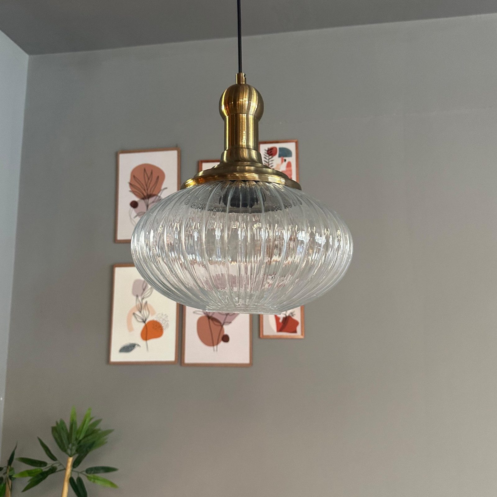 Pendelleuchte Elegant Glas-Kronleuchter Hängelampe Restaurant Halle Beleuchtung