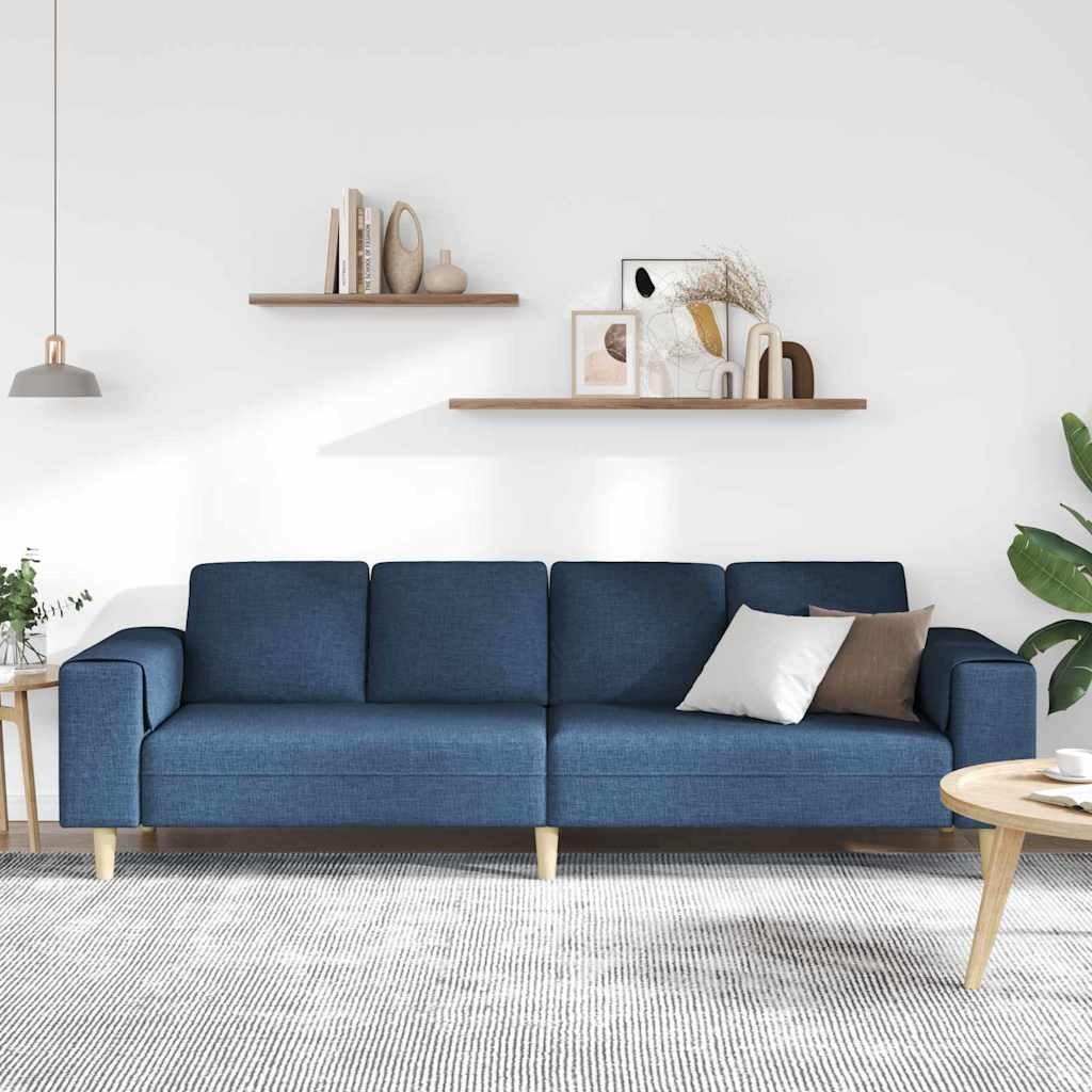 vidaXL Sofa Sofa Set Blau Stoff, günstig online kaufen