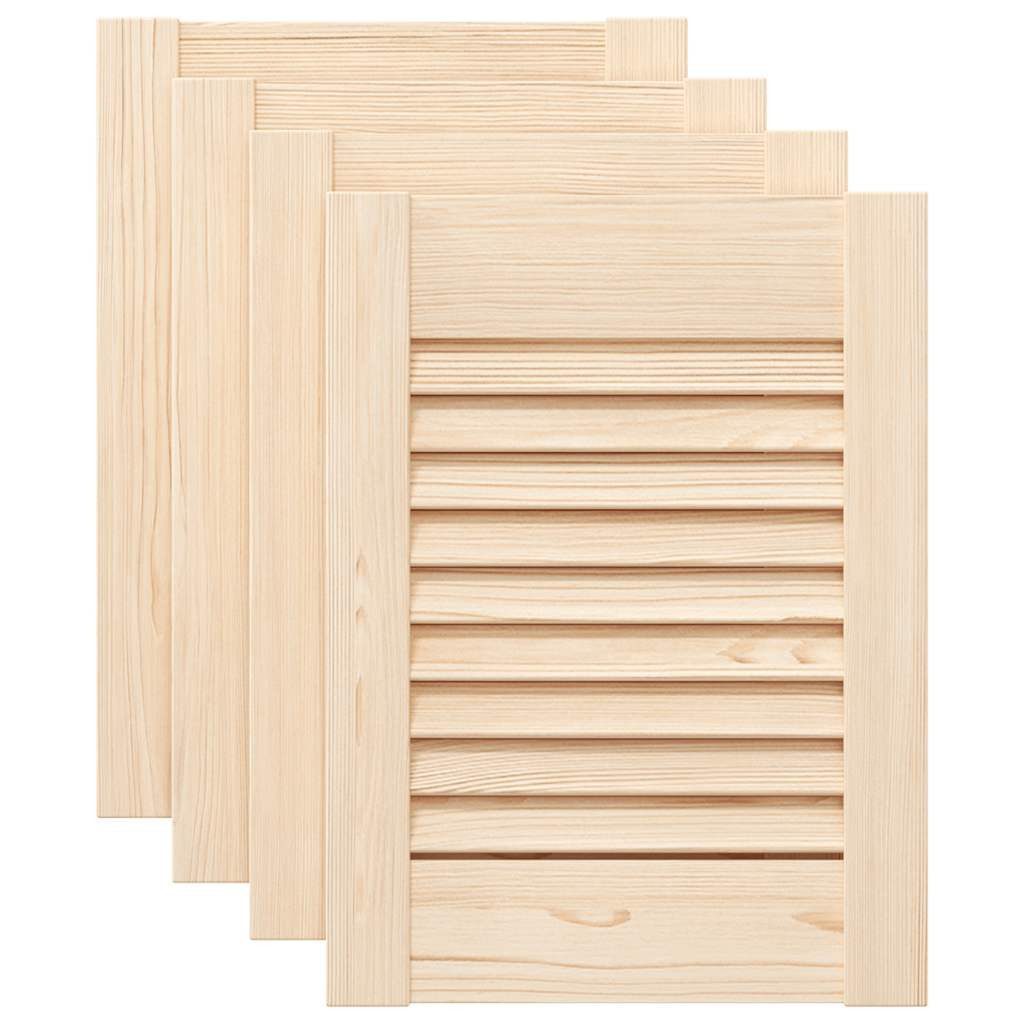 vidaXL Schranktür Schranktür 4 Stk. Natur 69 x 49,4 cm Massives Kiefernholz (4 St)