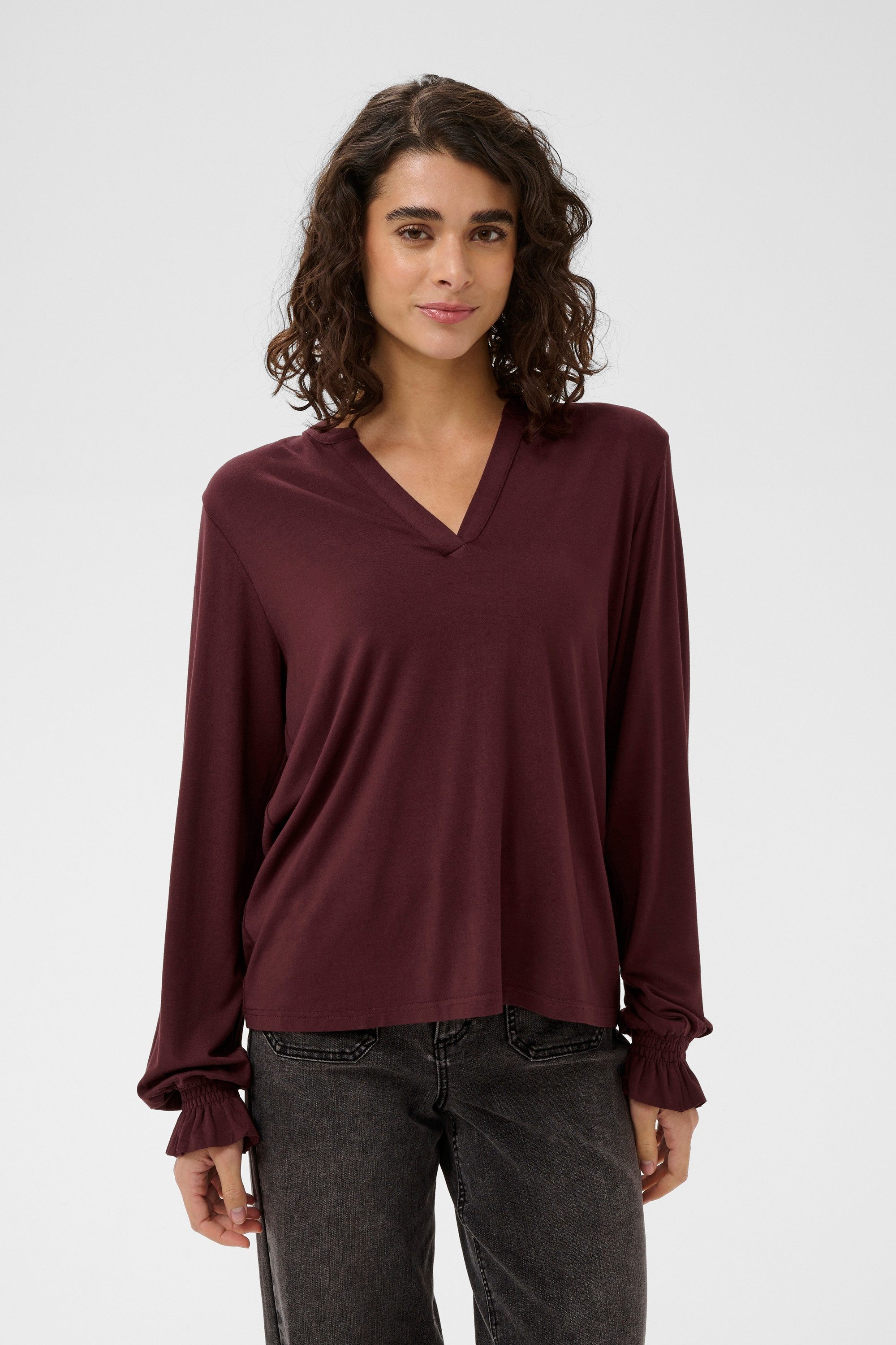 KAFFE Langarmbluse Langarm-Bluse KAcharlotte