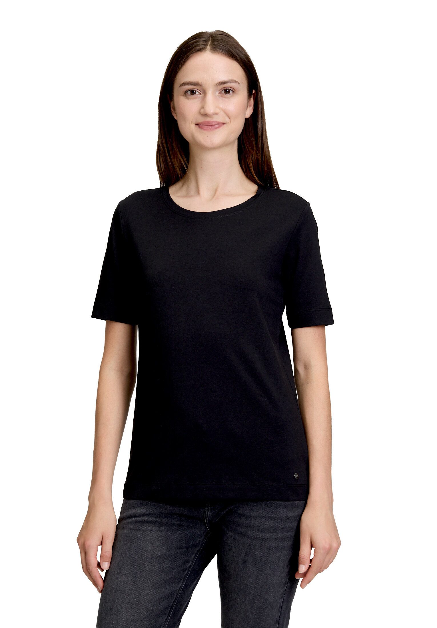 Betty&Co Kurzarmshirt Damen mit Rundhalsausschnitt (1-tlg) Form