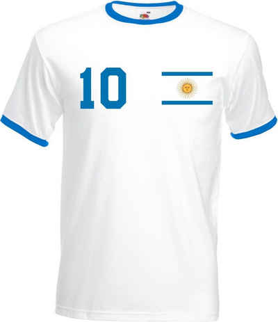 Youth Designz T-Shirt Argentinien Herren T-Shirt im Fußball Trikot Look mit trendigem Motiv