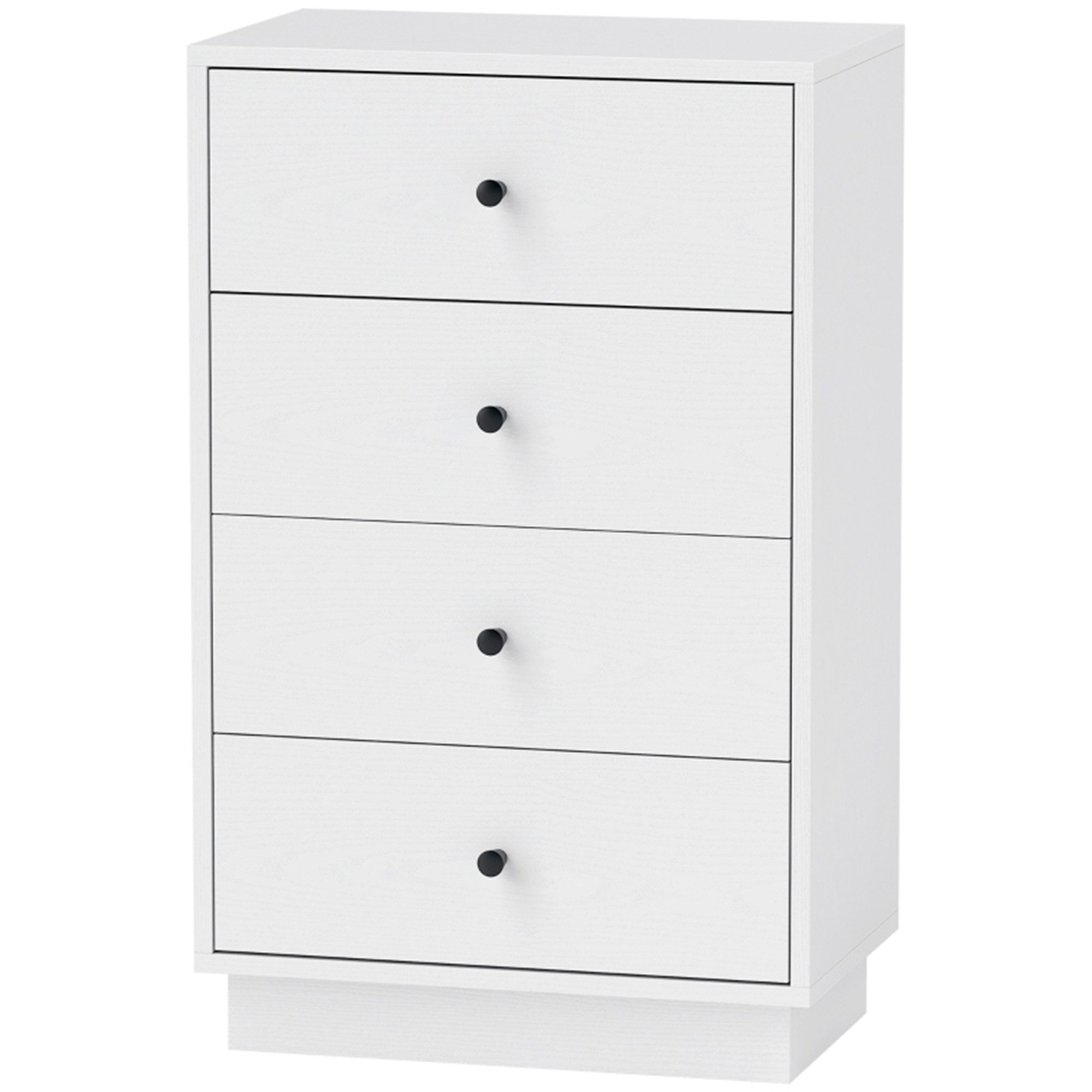 Kommode mit 4 Schubladen Schrank aus Holzwerkstoff Aufbewahrungsschrank