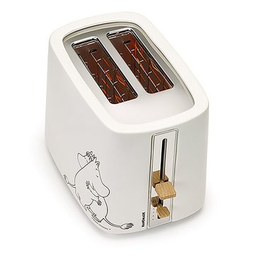 MOOMIN Toaster 19140001, 2-Schlitz-Toaster, für 2 Scheiben, 875.0 W, nordisches Keramik-Design mit Bräunungskontrolle inkl. Krümelschublade