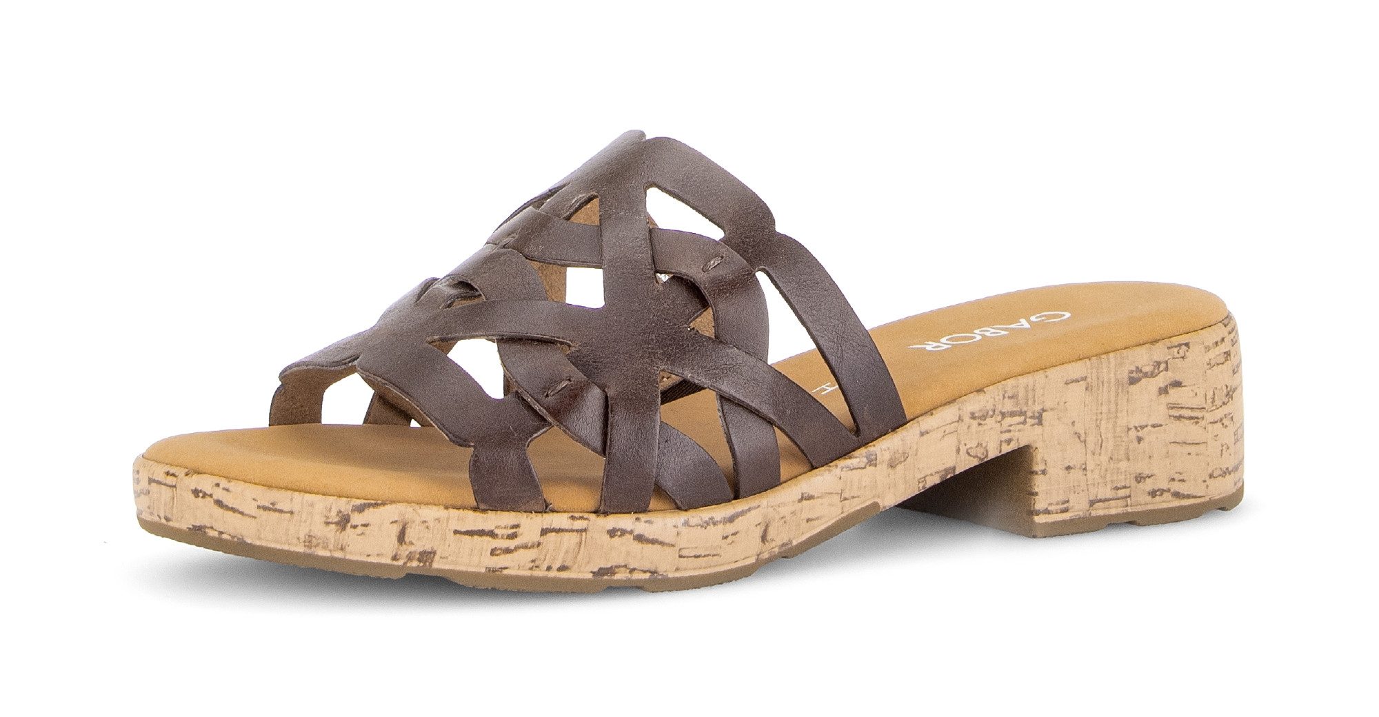 Gabor Pisa Pantolette Blockabsatz, Sommerschuh in Komfortweite H (sehr weit)