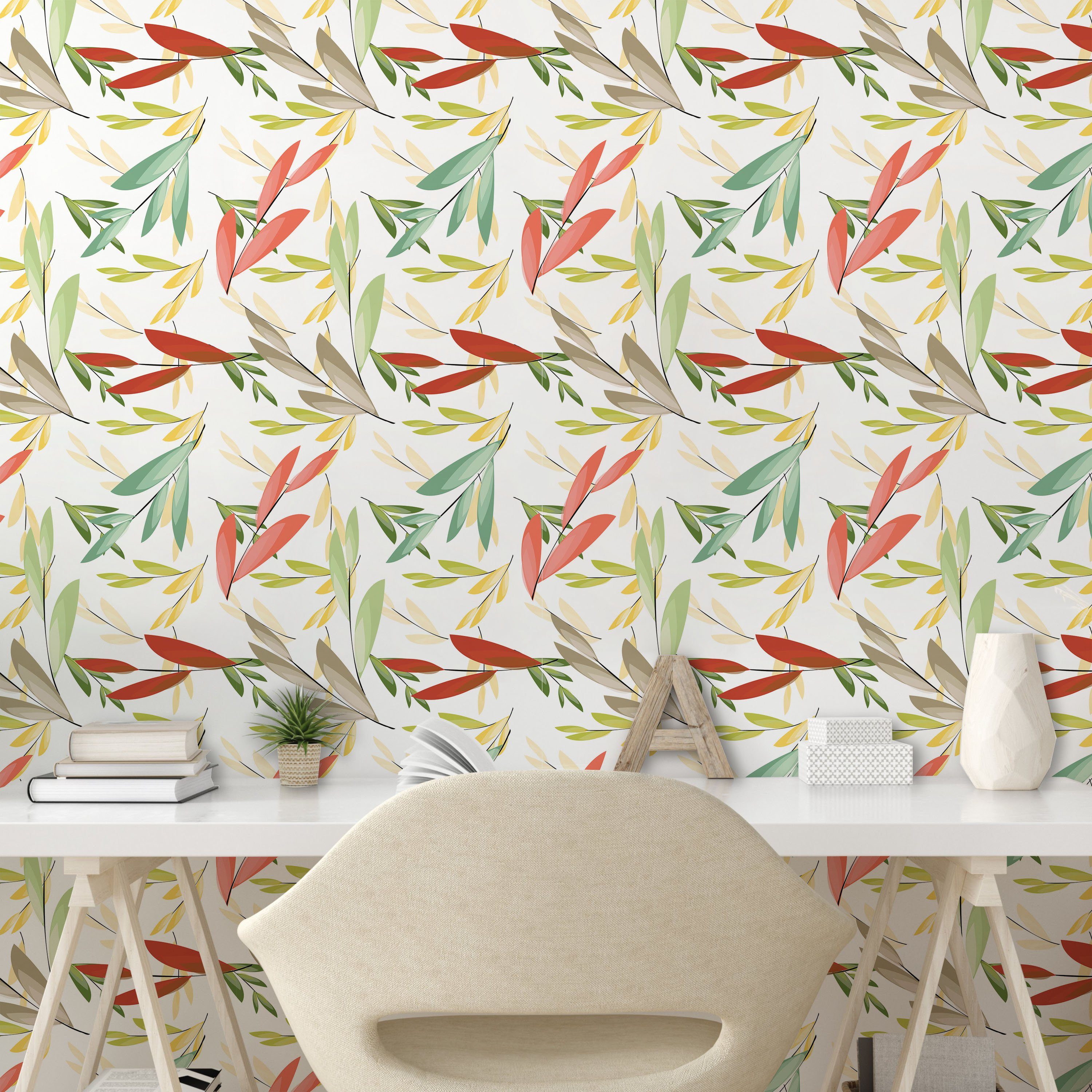 Abakuhaus selbstklebendes Vinyltapete Küchenakzent, Wohnzimmer Auszugs-Blätter Bunt