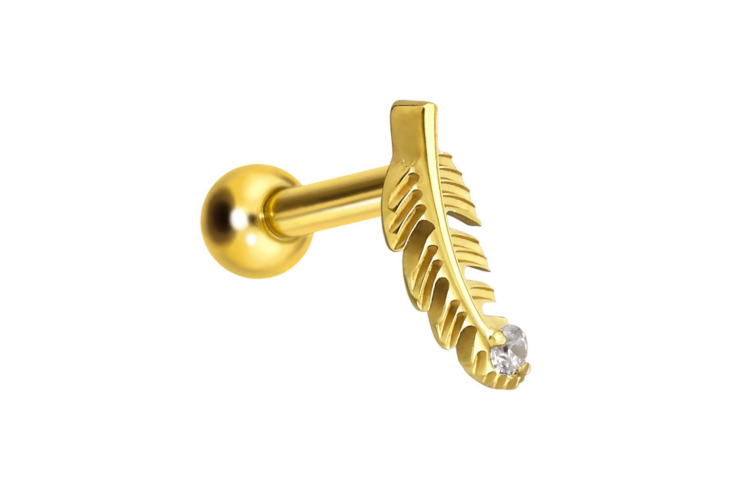 Piercing-Set Titan Ohrpiercing mit Innengewinde FEDER