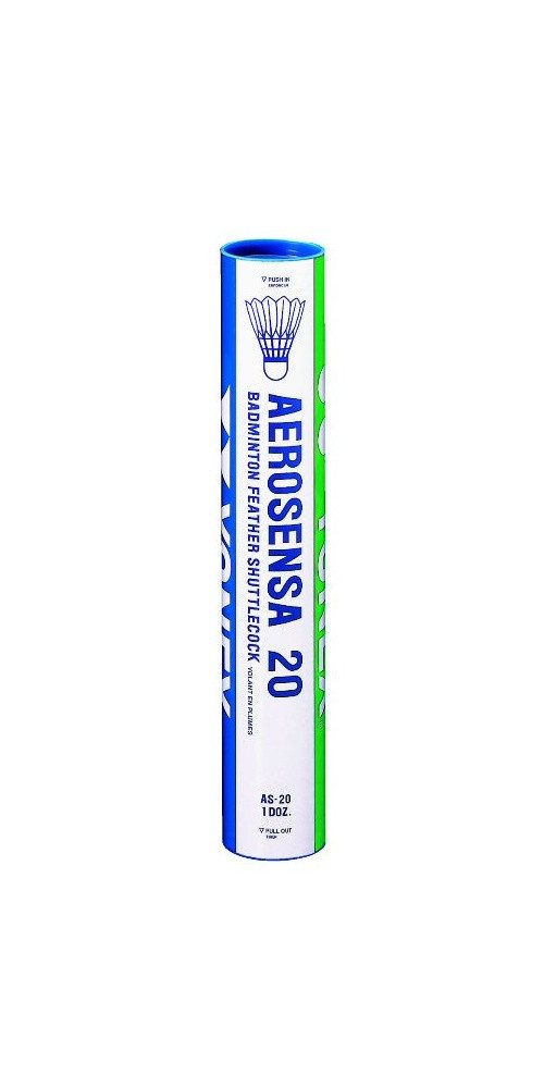 Yonex Badmintonball Aerosensa 20 Naturfeder weiss Dose 12er, Geschwindigkeit: 2