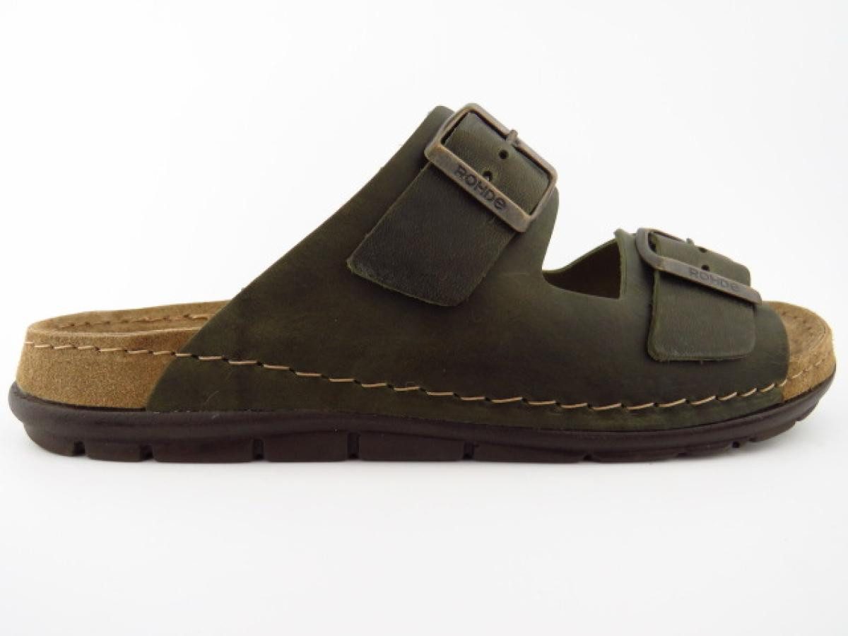 Rohde Brushleder olive Pantolette
