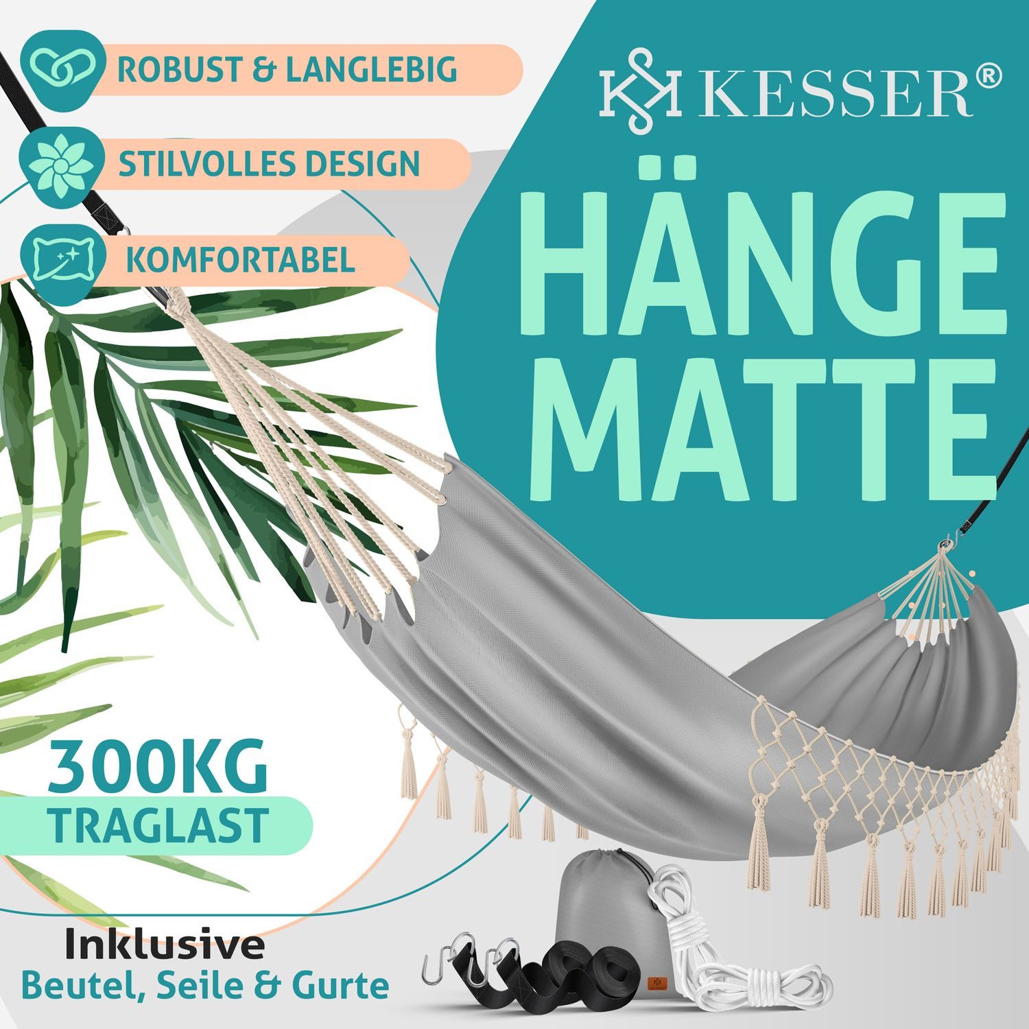 KESSER Hängematte, Hängematte 320 x 150 cm max. Belastbarkeit 300kg günstig online kaufen