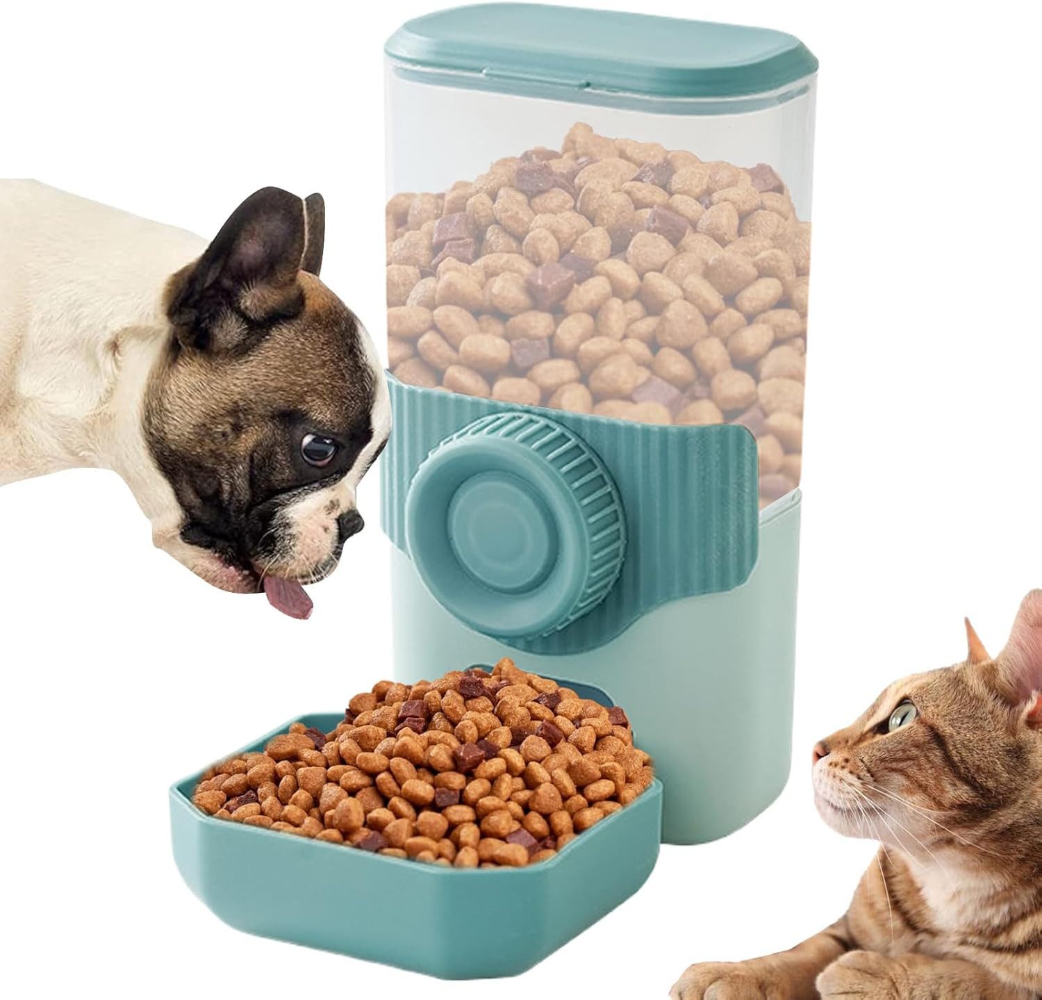 FELIXLEO Katzen-Futterspender Automatischer Katzenfutterspender Wandmontage Portionskontrolle