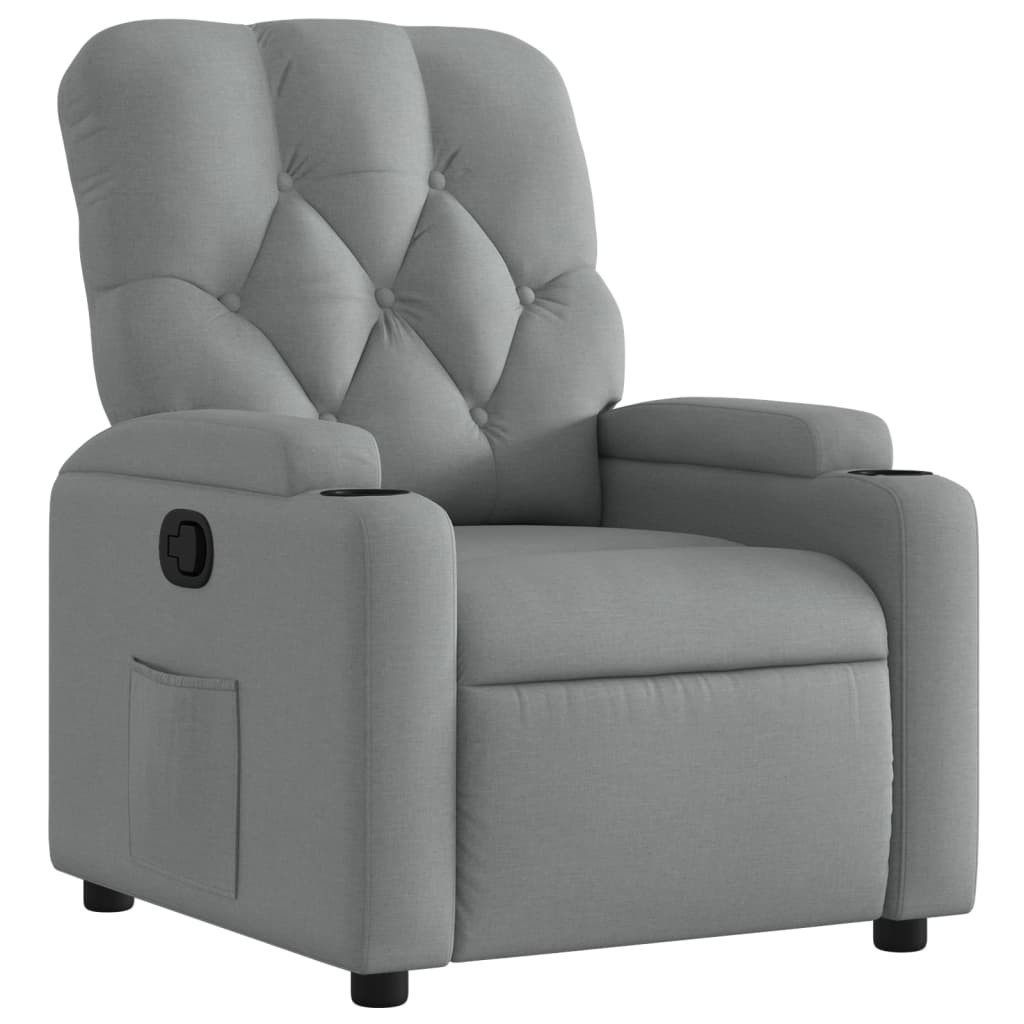 vidaXL Sessel Relaxsessel Hellgrau Stoff (1-St) günstig online kaufen