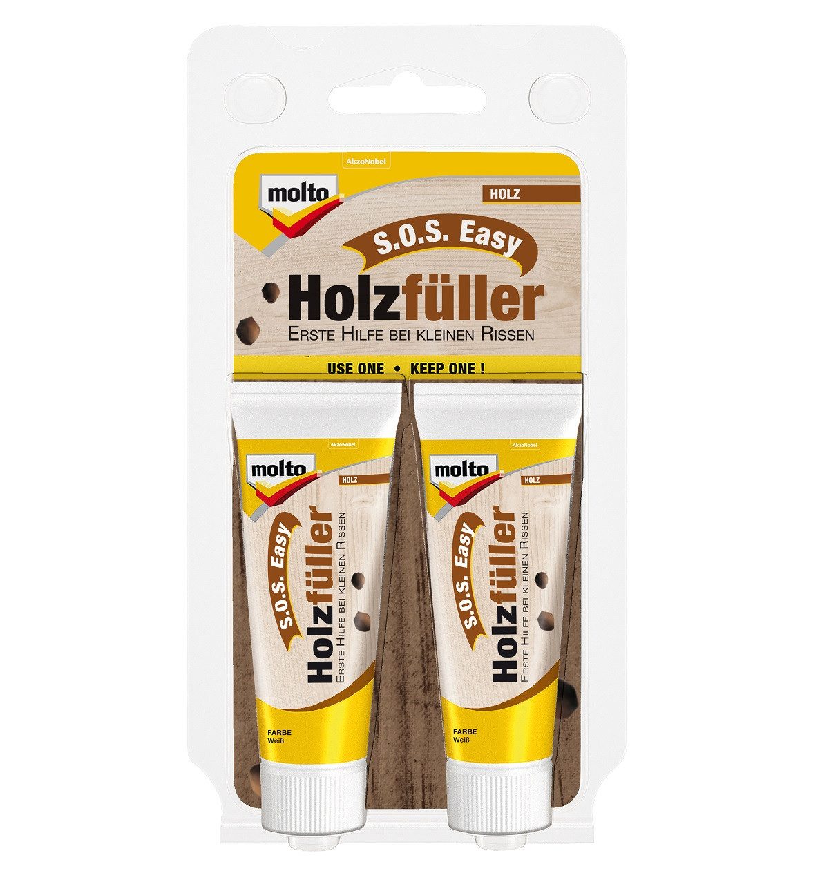 MOLTO Spachtelmasse MOLTO S.O.S Easy Holzfüller 2x20ml