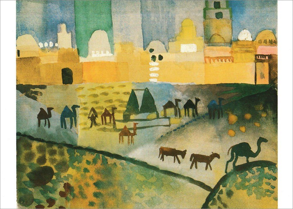 Postkarte "Kairouan Macke Kunstkarte I" August