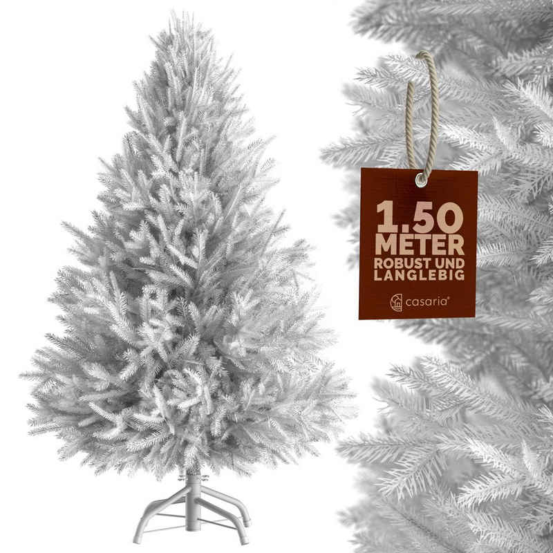 Casaria Künstlicher Weihnachtsbaum, 150 cm mit Metallständer 350 Spitzen Schneller Aufbau Weihnachten