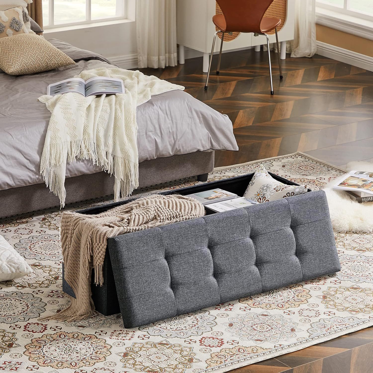 Zedelmaier Sitzbank 114cm mit Stauraum, Sitztruhe,faltbar Aufbewahrungsbox, günstig online kaufen