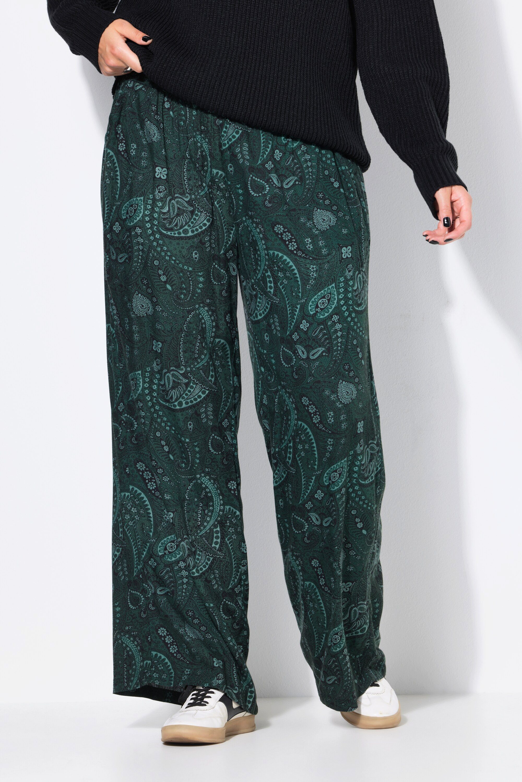 Studio Untold Schlupfhose Palazzo-Hose Wide Legs HighWaist Alloverprint günstig online kaufen