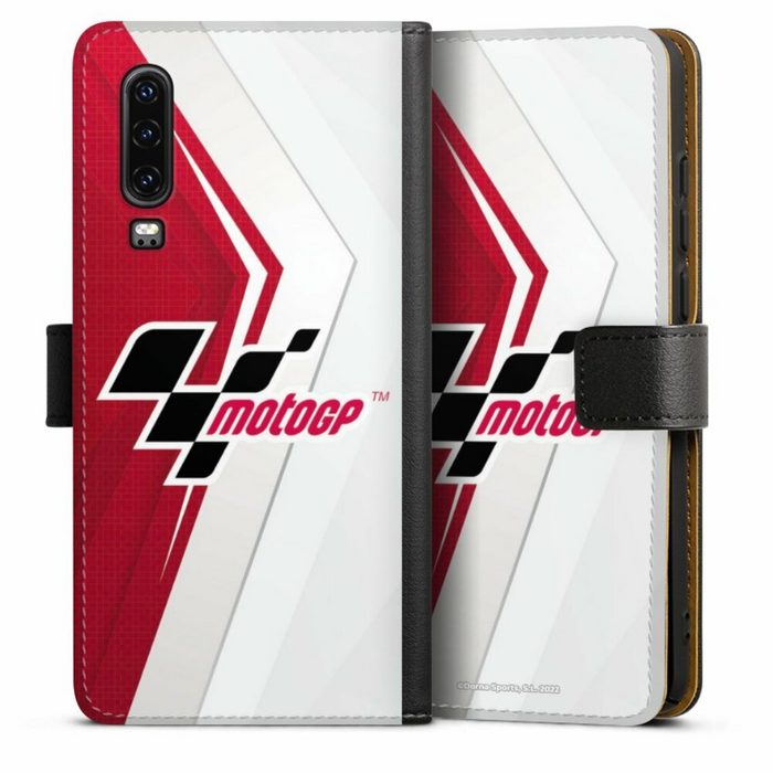 DeinDesign Handyhülle MotoGP Logo Motorsport Logo Grey and Red Huawei P30 Hülle Handy Flip Case Wallet Cover Handytasche Leder
