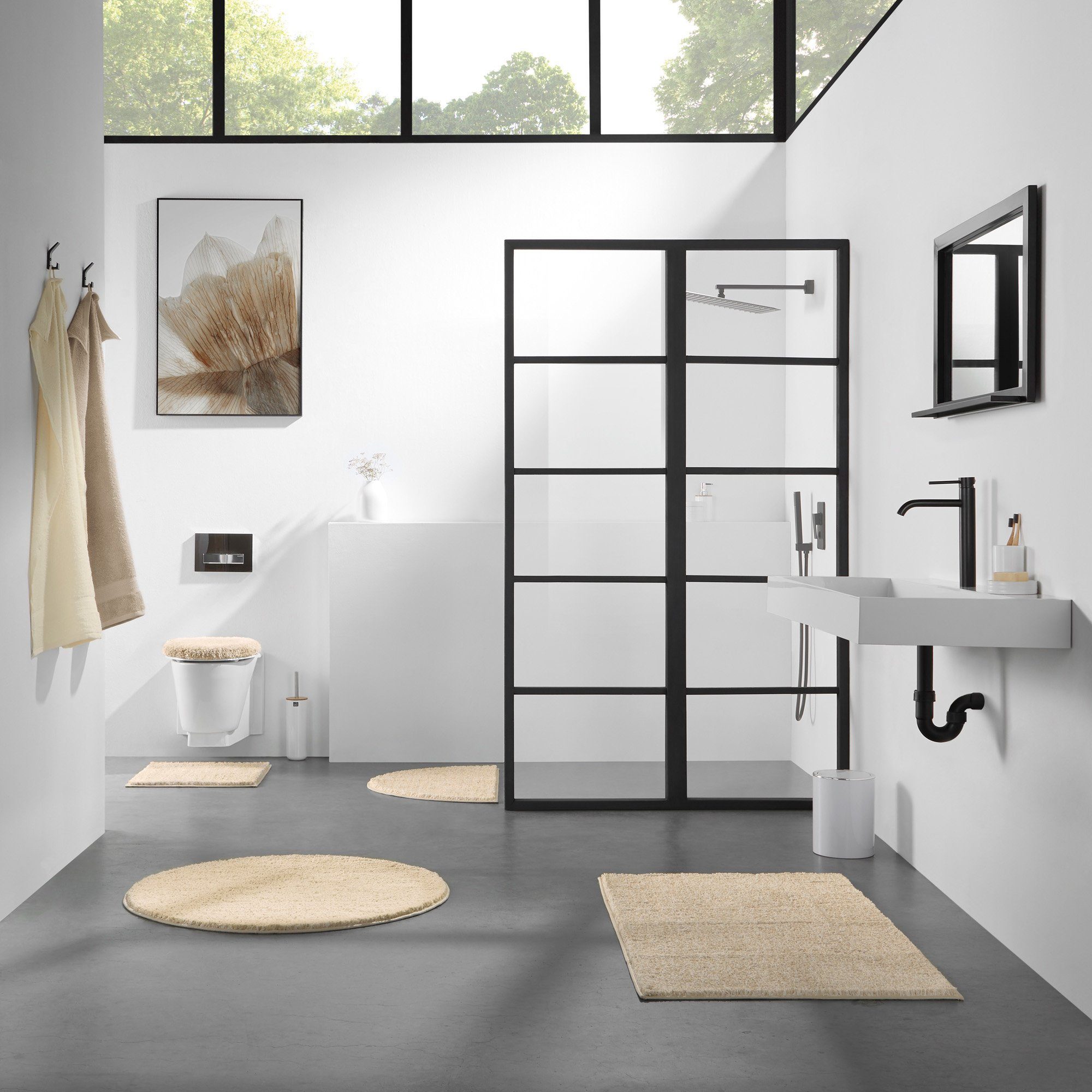 REDBEST Badematte WC-Umrandung "Frisco", Höhe 20 mm, eckig mit Ausschnitt, günstig online kaufen