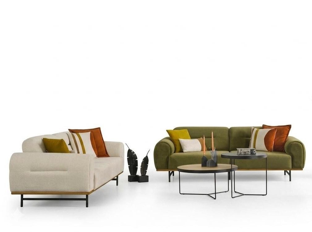 Xlmoebel Polstergarnitur Elegantes grünes Sofa-Set im modernen Stil für Ihr Wohnzimmer, (2-tlg), Made in Europa