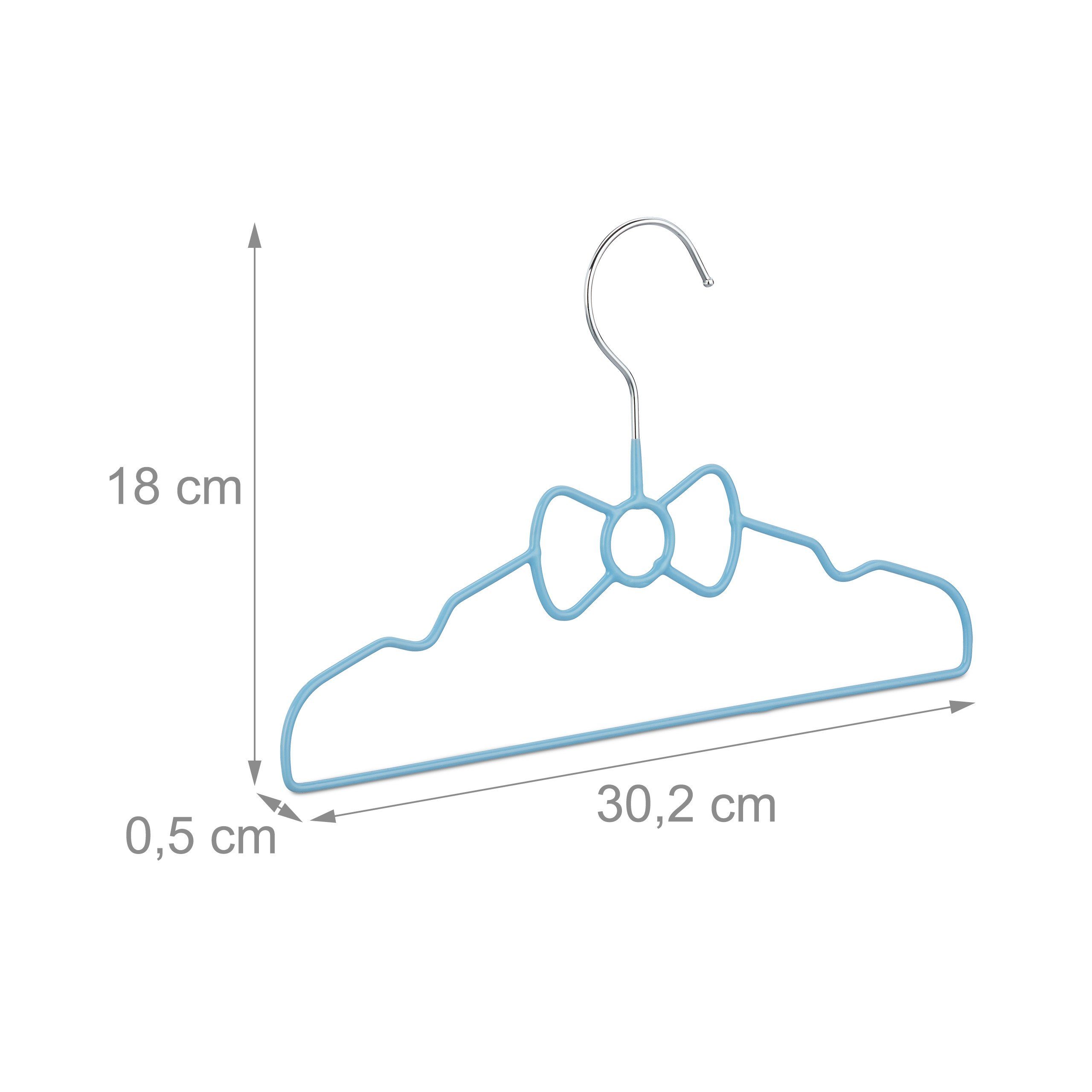 relaxdays 10 "Schleife" Kleiderbügel x Kinderkleiderbügel