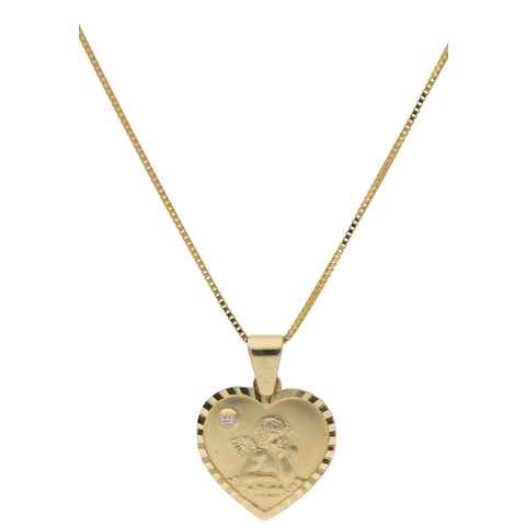 Firetti Kette mit Anhänger Schmuck Geschenk Gold 375 Halsschmuck Halskette Goldkette Venezianer, mit Diamant