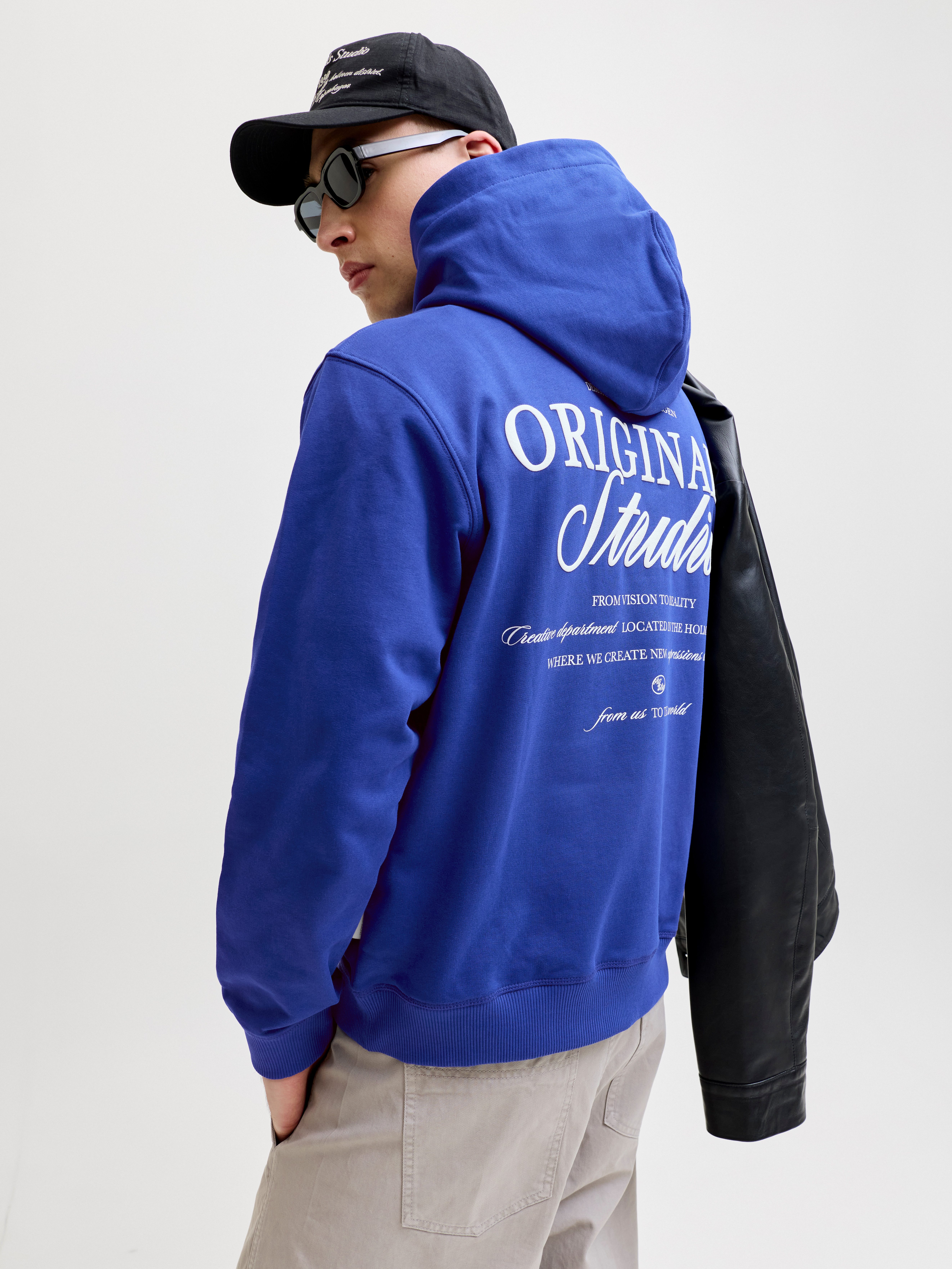 Jack & Jones Kapuzensweatshirt JORNORREBRO TYPO BACK SWEAT HOOD SN mit Print
