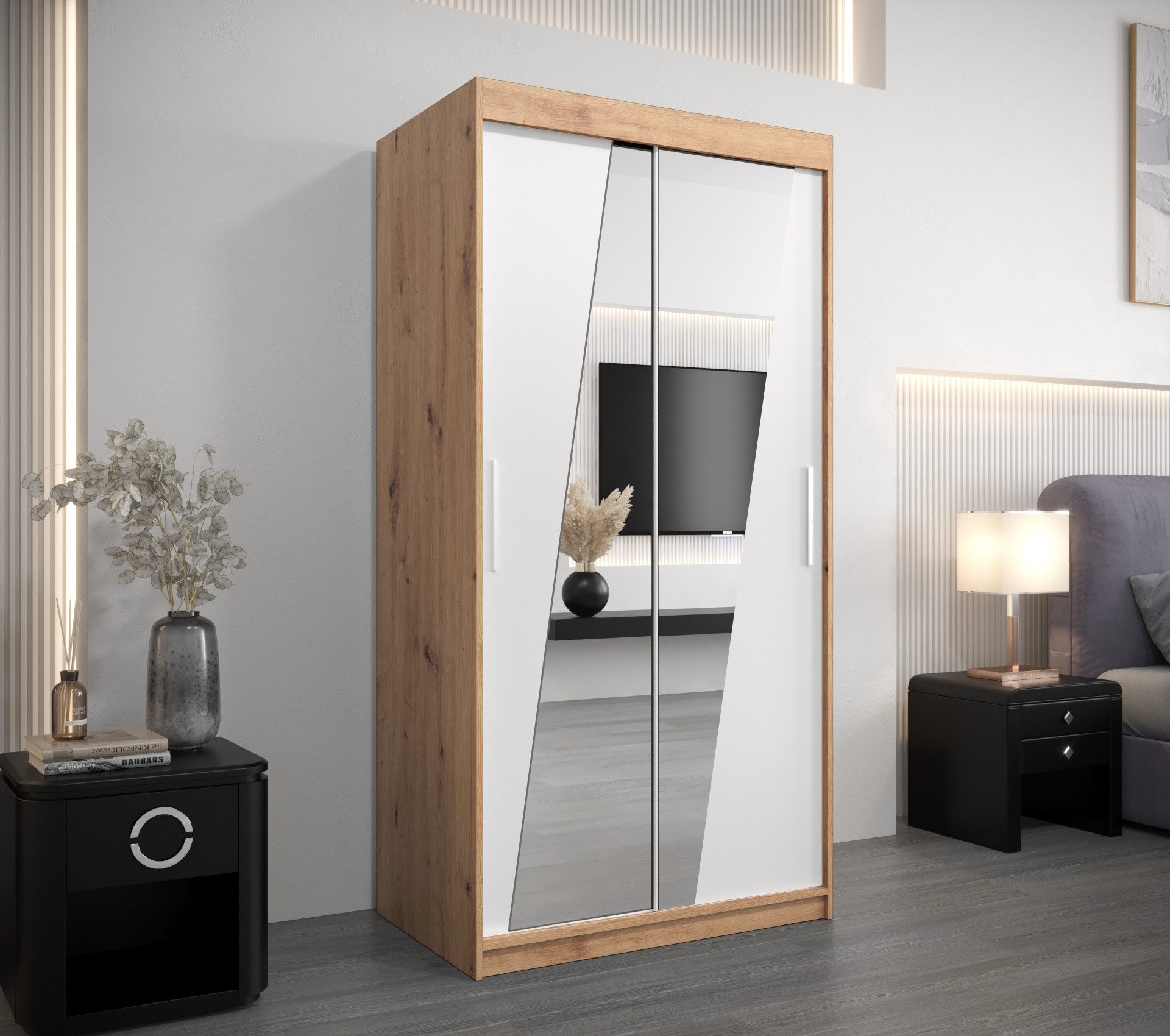 ABIKS MÖBEL Schwebetürenschrank RHOMB Schlafzimmerschrank - günstig online kaufen