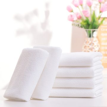 BlauCoastal Badetücher 10er Set Handtücher, kleine Duschtücher, 30x70 cm, Baumwolle, weiß
