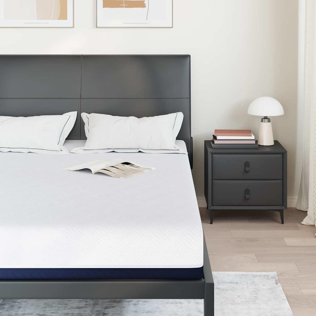 Boxspringmatratze Matratze Weiß und Blau 160 x 200 cm Jacquard-Stoff, vidaXL, 20 cm hoch