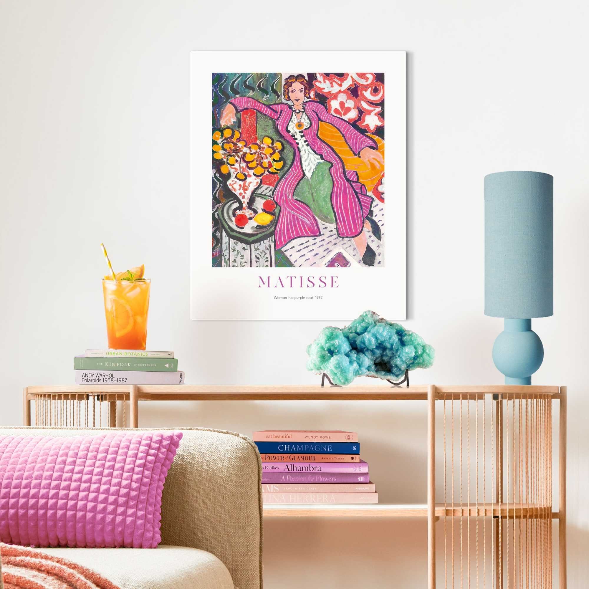 Reinders! Wandbild Matisse - lila Mantel im Frau