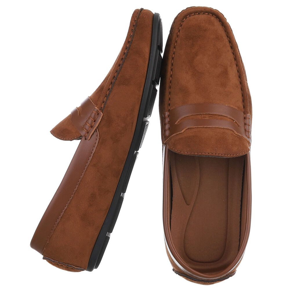 Coolwalk Herren Loafer Slipper in Veloursleder-Optik Slipper (91563770) Flach Slipper in Camel – Bild 2 von 5
