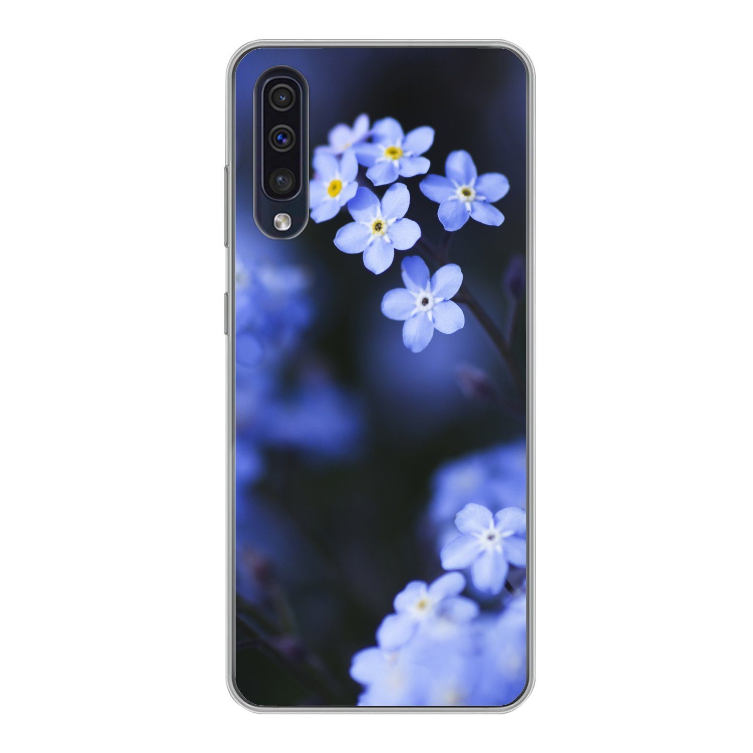 MuchoWow Handyhülle für Samsung Galaxy A30s Nahaufnahme eines Vergissmeinnicht, Smartphone-Bumper, Print, Handy Schutzhülle Dünn