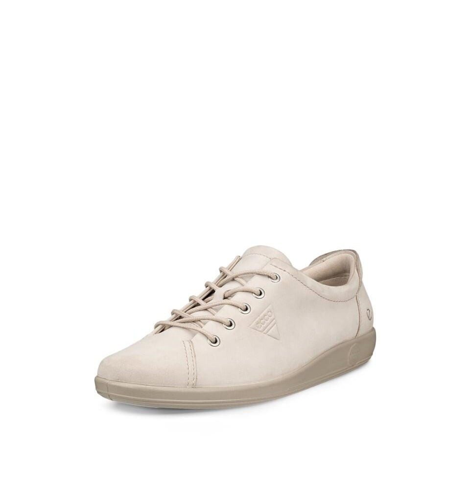 Ecco Soft 2.0 Tie (leichte und flexible Sohle) hellgrau Damen Sneaker – Bild 4 von 5