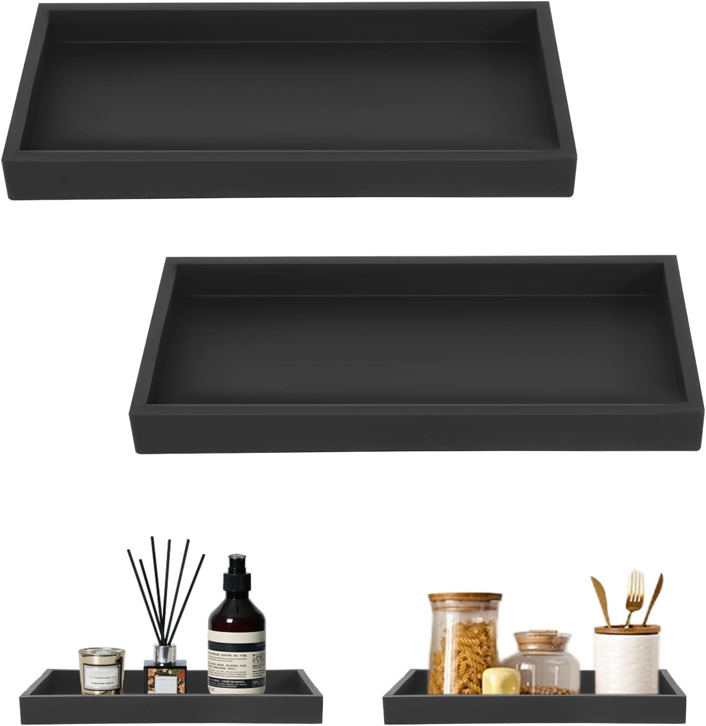Coonoor Dekotablett Badezimmer Tablett Silikon Ablagetablett günstig online kaufen