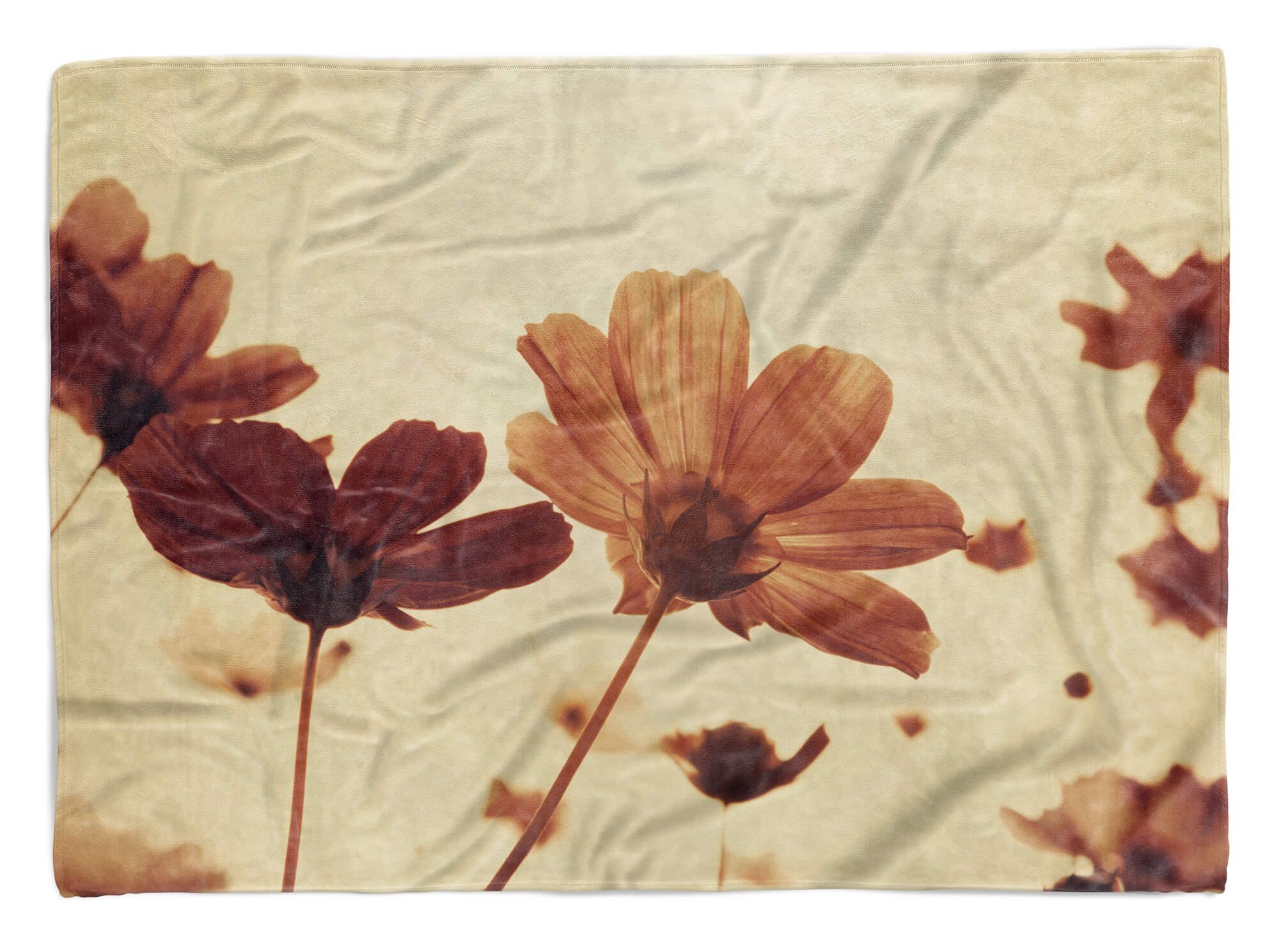 Sinus Art Handtücher Handtuch Strandhandtuch Saunatuch Kuscheldecke mit Fotomotiv Blumen Sommer Kuns, Baumwolle-Polyester-Mix (1-St), Handtuch