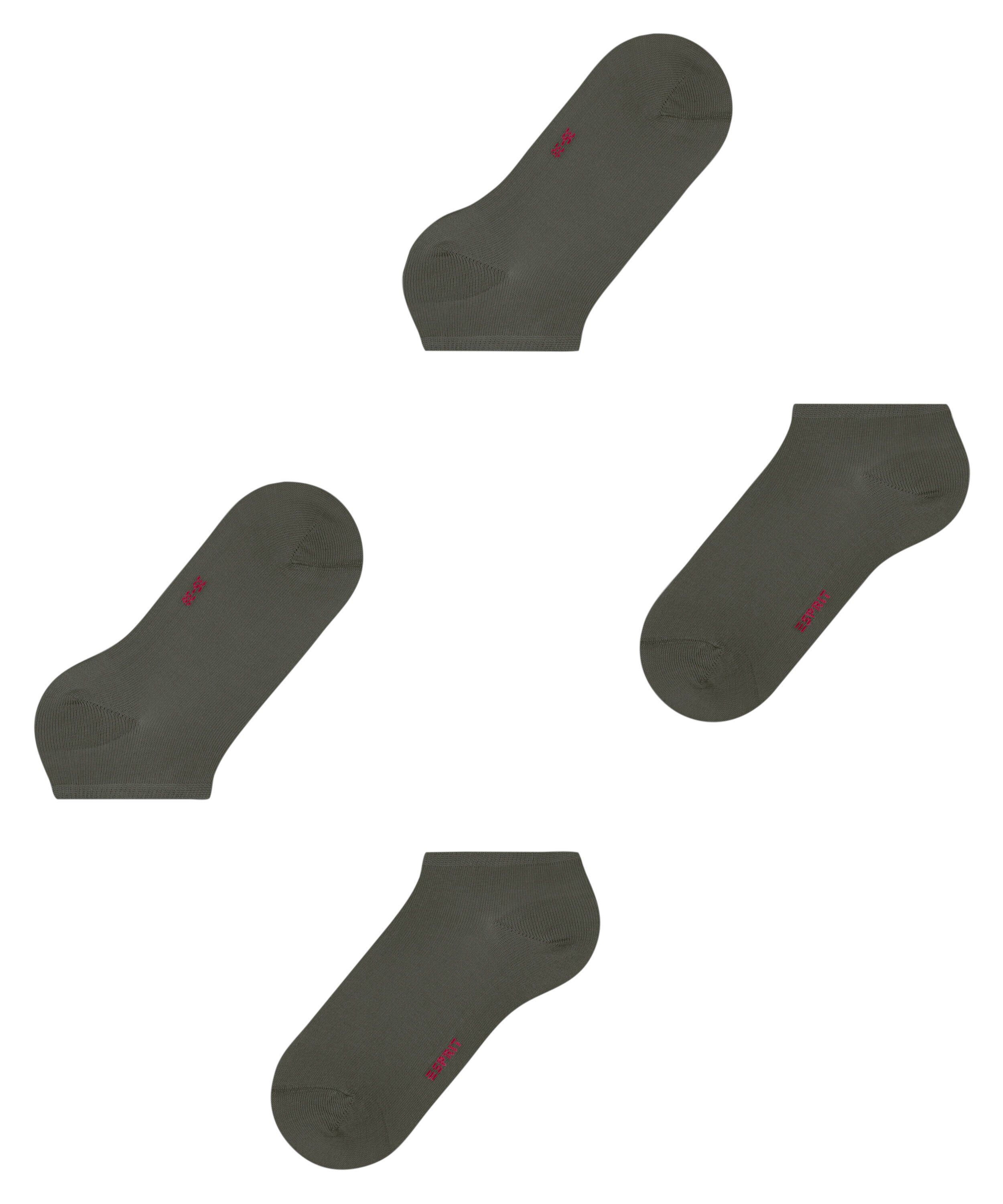 Esprit Sneakersocken Uni 2-Pack Sneakersocken mit hohem Baumwollanteil (2-Paar) mit hohem Baumwollanteil