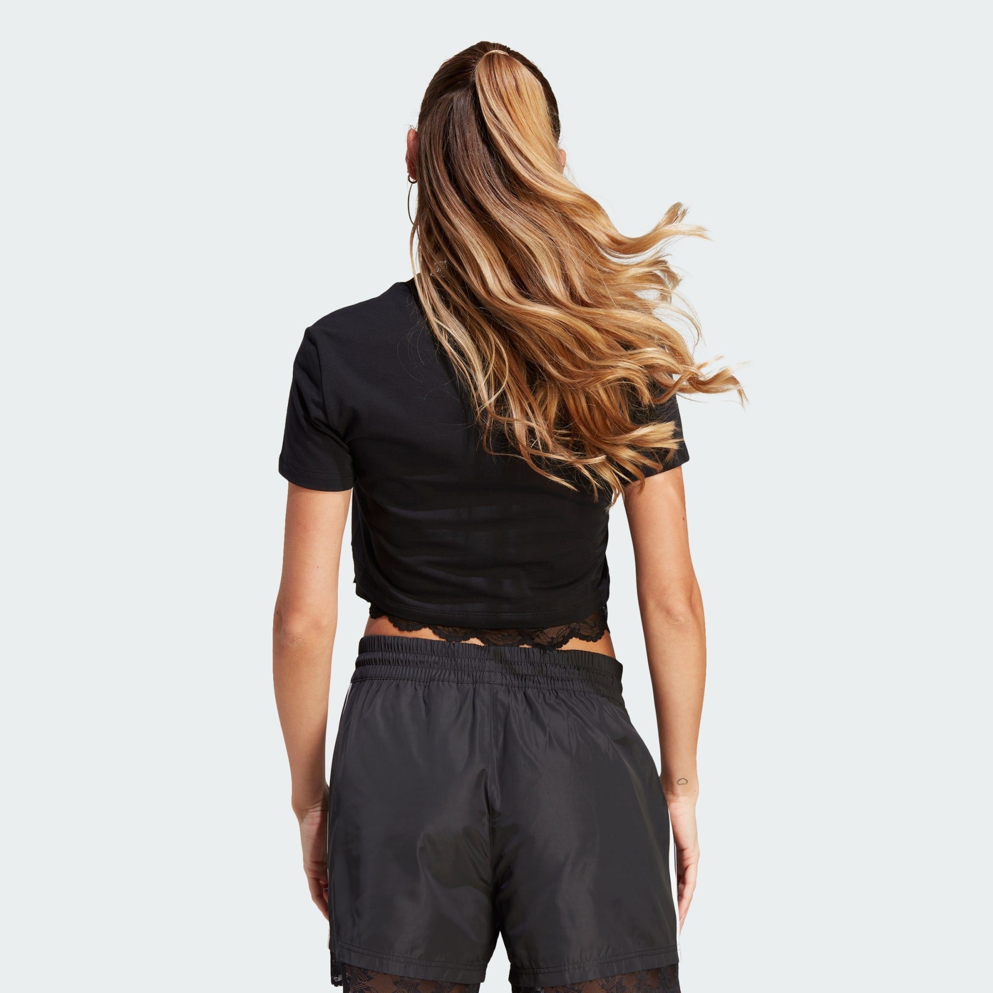 T-Shirt Originals CROP-SHIRT adidas TRIM LACE