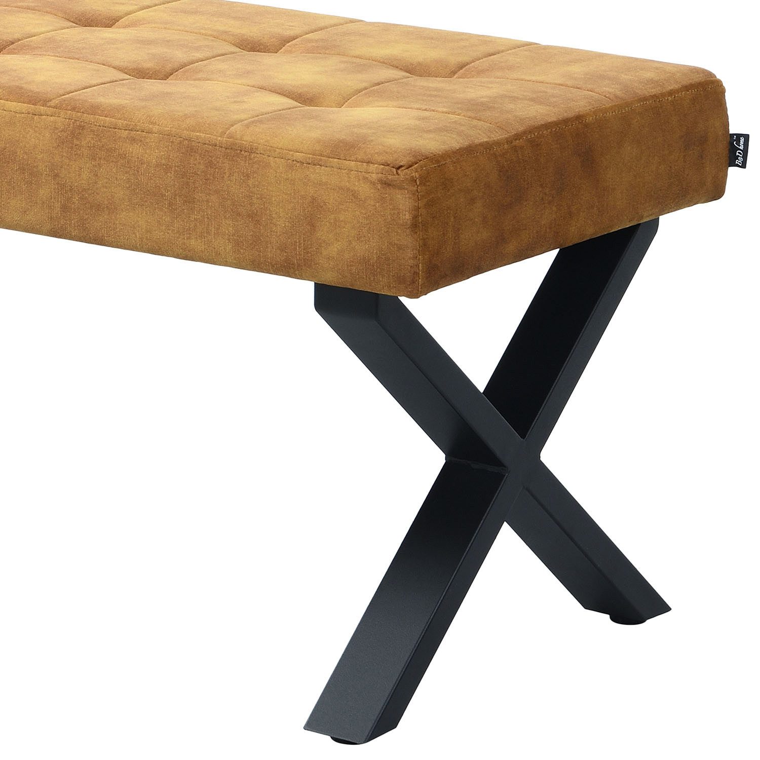 B&D home Essbank KAREN (1-St), gepolstert, Metallgestell, mit/ohne Rückenlehne, in 100/120/140/160cm