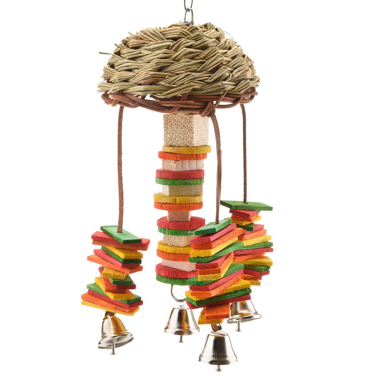 Vogelspielplatz Vogelspielzeug Papageienspielzeug "Rattan Mushroom"
