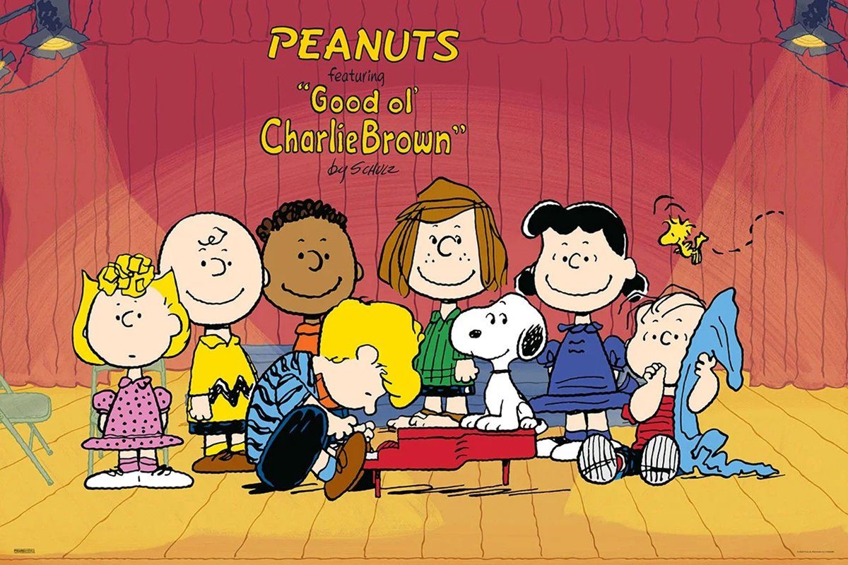 Poster Peanuts Poster Piano 91,5 x 61 cm