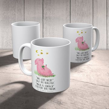 Mr. & Mrs. Panda Tasse Schwein Glück - Weiß - Geschenk, Gute Laune, Tiermotive, Teebecher, S, Keramik, Exklusive Motive