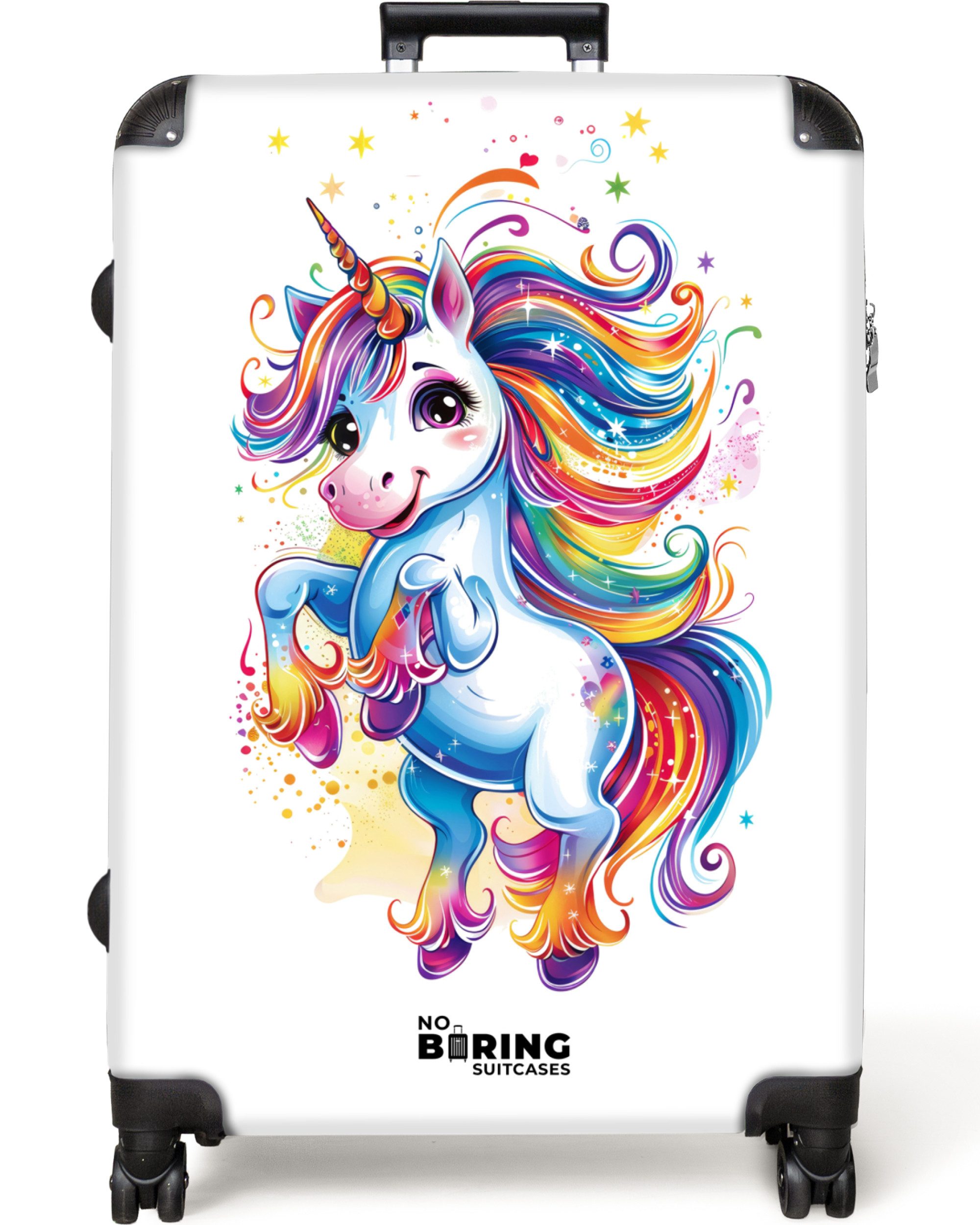Kinderkoffer Tänzelndes Einhorn mit Regenbogenmähne 77 cm - 98 L
